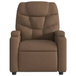 vidaXL Fauteuil inclinable de massage électrique marron tissu