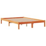 vidaXL Lit bibliothèque sans matelas cire marron 140x200 cm pin massif