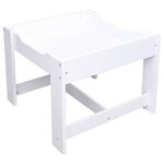 vidaXL Table pour enfants avec 2 chaises Blanc MDF