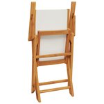 vidaXL Chaises de jardin pliantes lot de 8 tissu et bois massif