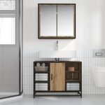 vidaXL Ensemble de mobilier de salle de bain 2 Pièces Chêne artisanal