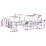 vidaXL Ensemble de canapés d'extérieur 11 pc Blanc et Beige