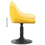 vidaXL Chaise de salle à manger Jaune moutarde Velours