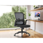 Q-connect chaise bureau rotative - Nylon maille - Max. supporte 130kg - Noir