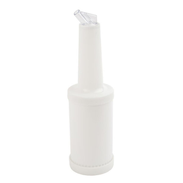 Bouteille verseuse de bar professionnelle 1 l - vogue - blanc - plastique1 x330mm