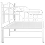 vidaXL Cadre de canapé-lit extensible Blanc Métal 90x200 cm