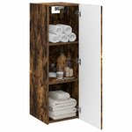 vidaXL Cabinet de Salle de Bain Mural Chêne fumé 33 x 34 5 x 100 cm
