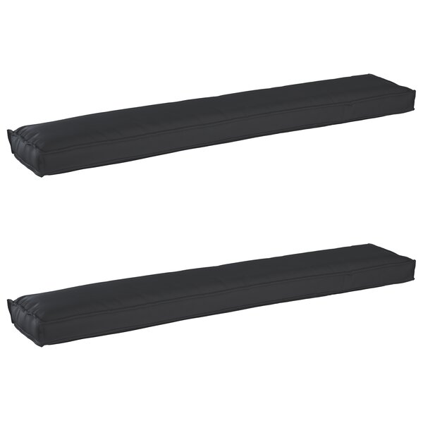 vidaXL Coussins de Pallette pour Banc 2 Pièces Noir 200x40x8 cm Tissu Oxford