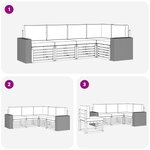 vidaXL Ensemble de canapés d'extérieur 5 pc Naturel et Anthracite