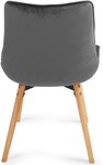 Lot de 4 chaises de salon salle à manger pied en bois et velours gris foncé 01_0000735