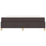 vidaXL Lit à ressorts Marron foncé et Blanc 180 x 200 cm tissu