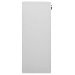 Armoire de bureau design durable avec 2 étagères réglables 90 x 40 x 102 cm en acier gris clair 02_0046908