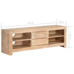 vidaXL Meuble TV Bois d'acacia massif 120 x 30 x 40 cm Marron clair