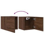 vidaXL Meuble TV mural Chêne marron 30 5x30x30 cm