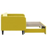 vidaXL Lit de jour avec lit gigogne jaune 90x200 cm velours