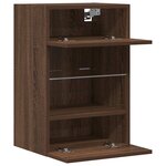 vidaXL Meubles muraux avec lumières LED pour TV 2 Pièces chêne marron 40x30x60 5 cm