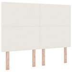 vidaXL Tête de lit LED avec des lumières à LED Crème 144 cm Polyester