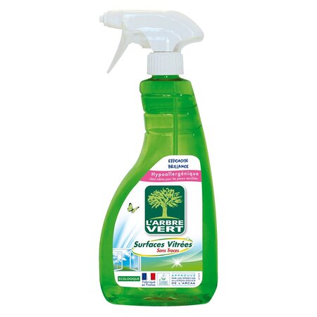 L'Arbre Vert L’Arbre Vert Spray Hypoallergénique Surfaces Vitrées Sans Traces 750ml (lot de 6)