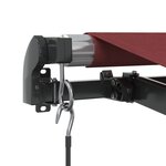 vidaXL Auvent manuel rétractable avec LED bordeaux 450x350 cm