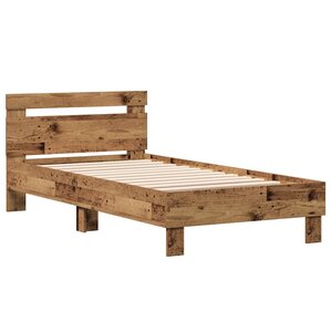vidaXL Cadre de lit Bois ancien 90 x 190 cm Bois d'ingénierie