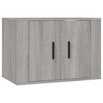 vidaXL Ensemble de meubles TV 3 Pièces Sonoma gris Bois d'ingénierie