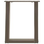 vidaXL Pieds de table basse en U 2 pièces Acier naturel 38 x (42-43) cm Acier