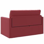 vidaXL Canapé-Lit 110cm Bordeaux Simili cuir