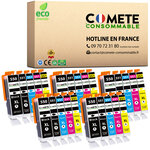 COMETE, Entreprise française - 550 551 XL - 25 Cartouches d'encre Compatibles avec Canon PGI-550 CLI-551 550XL 551XL pour imprimante PIXMA (25)