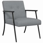 vidaXL fauteuil Gris clair 59 x 75 x 78 cm tissu