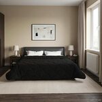 vidaXL Duvet d'été simple Matelassé Noir 200 x 240 cm