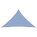 vidaXL Voile d'ombre 2 5 x 2 5 x 3 5 m HDPE Triangulaire Bleu et Blanc