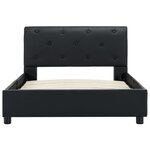 vidaXL Cadre de lit sans matelas noir similicuir 90x200 cm