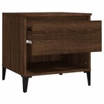 vidaXL Tables d'appoint 2 Pièces Chêne marron 50x46x50 cm Bois ingénierie