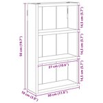 vidaXL Armoire murale de salle de bain Bois ancien 30 x 10 x 50 cm