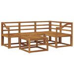 vidaXL Ensemble de canapés d'extérieur 5 pc Naturel