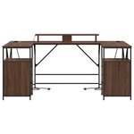 vidaXL Bureau Chêne brun 182 x 101 x 87 5 cm Bois d'ingénierie