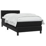 vidaXL Sommier à lattes de lit avec matelas noir 80x220 cm velours