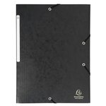 Chemise À Élastiques Maxi Capacity Carte Lustrée 425gm2 - A4 - Noir - X 25 - Exacompta