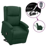 vidaXL Fauteuil Vert foncé Tissu