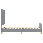 vidaXL Cadre de lit avec tête de lit Gris clair 80 x 200 cm tissu