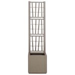 vidaXL Cache-pot de jardin Gris 36 x 36 x 140 cm Polypropylène