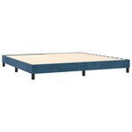 vidaXL Sommier à lattes de lit et matelas Bleu foncé 200x200cm Velours