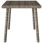 VidaXL Table basse de jardin rectangulaire gris 60x40x37 cm rotin