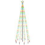 vidaXL Sapin de Noël avec piquet Coloré 310 LED 300 cm