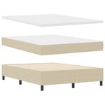 vidaXL Lit Box Spring avec Matelas - Vert Clair et Gris  160x200 cm  Tissu Velours Côtelé