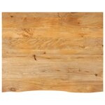vidaXL Dessus de table à bord vivant 90x80x2 5 cm bois massif manguier