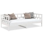 vidaXL Lit de jour sans matelas blanc bois de pin massif 90x200 cm