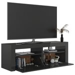 vidaXL Meuble TV avec lumières LED gris brillant 120x35x40 cm