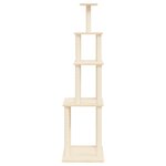 vidaXL Arbre à chat avec griffoirs en sisal crème 183 cm