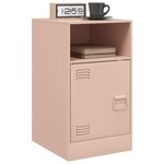 vidaXL Tables de chevet 2 Pièces rose 34 5x39x62 cm acier